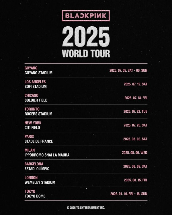 Blackpink 2025 tour dates 