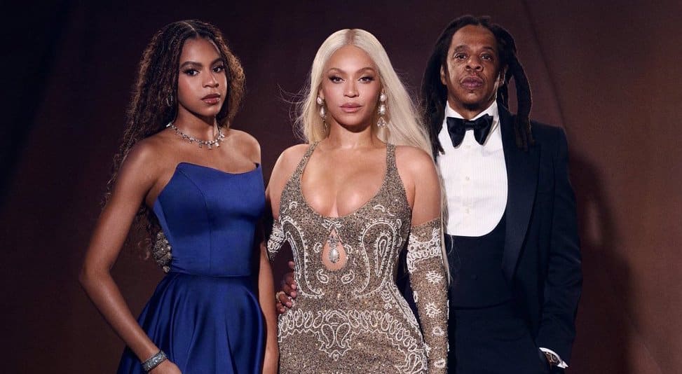 Beyonce Celebrates Historic GRAMMY Wins with Blue Ivy & Jay-Z